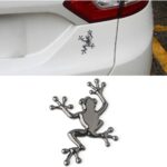 3D Metal Chrome Frog Car Emblem, Highly Distinctive car Decals, Car Decal Sticker Side Rear Trunk Decoration Accessories, Unisex Frog Auto Parts