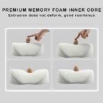 Car Headrest Neck Pillow Support Memory Foam Ergonomic Design Accessory for Driving Seat Fatigue Relief Compatible with Model S X 3 Y & Cybertruck - 1 Piece - Image 8