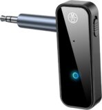 C28 Bluetooth 5.0 Transmitter Receiver, 2-in-1 Wireless 3.5mm Aux Adapter for Old Car Stereo, TV, Record Player, Headphones & Speakers – Plug & Play, No App Needed