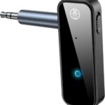 C28 Bluetooth 5.0 Transmitter Receiver, 2-in-1 Wireless 3.5mm Aux Adapter for Old Car Stereo, TV, Record Player, Headphones & Speakers – Plug & Play, No App Needed