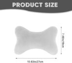 Car Headrest Pillow, Soft & Comfortable Memory Foam Car Neck Pillow for Driving Fatigue Relieve, Universal Cars Head Rest Pillows with Adjustable Strap, Car Interlor Accessorles (Gray) - Image 3