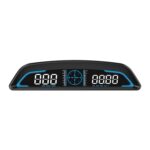 Car HUD Speedometer, 10 in 1 Head Up Display with Speed, Clock, Compass, Overspeed Alarm, Fatigue Driving Alert, Altimeter, Auto Brightness for Day and Night Driving