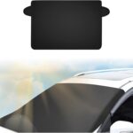 carleef Magnetic Car Windshield Sun Shade,Anti-Theft Sun Shade for Car Windshield with 5 Invisible Magnets,All-Season Universal Front Cars Sunshades for Windshields Cars Accessories