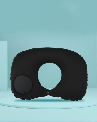 Inflatable U-Shaped Neck Pillow–Auto-Inflating, Portable Travel Pillow for Neck Support, Perfect for Flights and Outdoor Adventures Black LCC1258-03 - Image 3