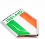 Overdecor Ireland Flag Decal Stickers Car Emblem Irish Car Accessories Decorations Chrome Shield Flag Sticker Decals for Cars Truck Vehicles, 2 Pack