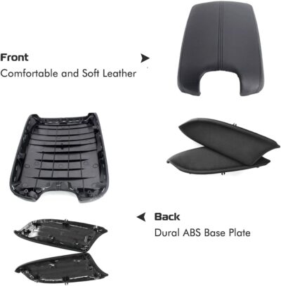 A ABIGAIL Compatible with 2008 2009 2010 2011 2012 Honda Accord Sedan Center Console Armrest Cover & Front Door Panels Armrest (Black) - Image 6
