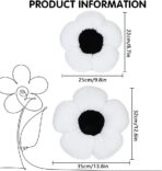 4 Pack Plush Flower Car Headrest Pillow and Lumbar Support Pillow Soft Comfortable Car Headrest Pillow Cute Car Accessories for Car Driving Cute Neck Pillows for Driving Car Decor - Image 2