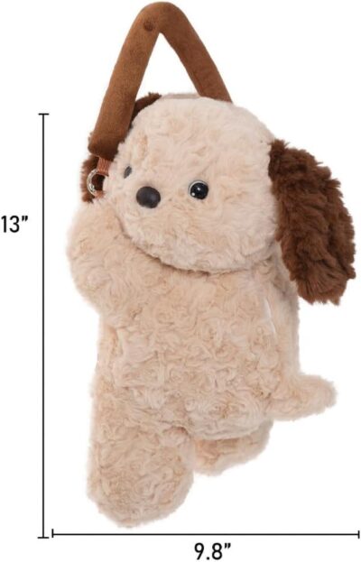 Tissue Box Cover Plush Tissue Box Holder for Car, Home, Decorative Holder/Organizer for Bathroom Vanity Countertop, Nightstands, Office Desk-Puppy - Image 4