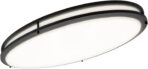 Maxxima 32" Oval Black LED Ceiling Mount Light Fixture, 5500 Lumens, 3 CCT Color Selectable 3000K/4000K/5000K, Dimmable Flush Mount Indoor Light, Perfect for Kitchen or Bedroom Lighting