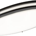 Maxxima 32" Oval Black LED Ceiling Mount Light Fixture, 5500 Lumens, 3 CCT Color Selectable 3000K/4000K/5000K, Dimmable Flush Mount Indoor Light, Perfect for Kitchen or Bedroom Lighting