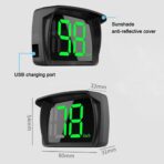 Shkalacar Car HUD Headup Display KM/H MPH GPS Digital Speedometer with LED Large Font Display + Car Charge Adapter for Car Truck SUV Motorcycle - Image 6