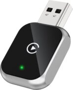 Mini Wireless Carplay Adapter for iPhone - Carplay Wireless Adapter Car Play Dongle, Wired to Wireless, Compatible with iPhone iOS 10+, Silver