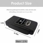 5-in-1 Car Armrest Cushion, Armrest Cover for Car, Nappa Leather Car Console Organizers and Storage for Most Vehicles, Car Accessories (Black, Normal) - Image 6