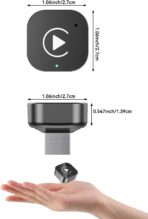 Wireless CarPlay & Android Auto Adapter, USB-A Plug-in Dongle, Converts Factory Wired CarPlay/Android Auto to Wireless (Gloss Black,USB-A) - Image 7