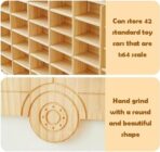 Wood Toy Car Display Rack, Holds 42 Diecast Cars Model Car Display Case 1/64 Scale Toy Cars Organizer Freestanding or Wall-Mounted Toy Car Storage Cabinet - Image 6