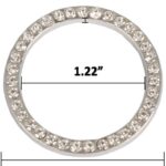 BLVD-LPF OBEY YOUR LUXURY Popular Bling 7 Row Crystal Metal Chrome License Plate Frame with Screw Caps (2, Clear)