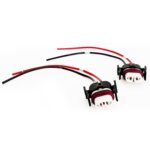 H8 H9 H11 880 881 2 PIN Female Wiring Ceramic Socket Universal Fit for Toyota GMC Chevy Honda Jeep Ford Subaru Dodge Headlight Fog Light Retrofit Pigtail Adapter LED Head Lamp Wire Connector, 2pcs