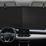 2026 New Windshield Sun Shade,Automatic Retractable Sunshade for Car Windshield Sun Shade Roller Shades for 99% UV Blocking Protects Car and Heat Protection 27x53inch (1set) - Image 6