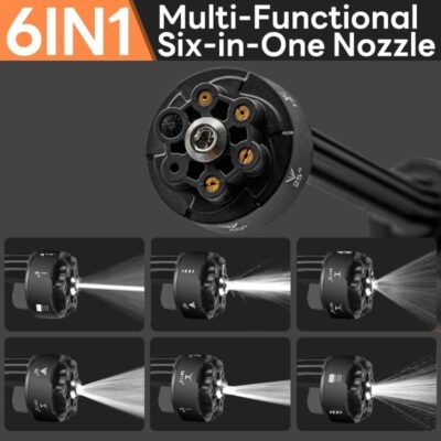 Portable Cordless Pressure Washer, 40000 mAh Battery Powered Pressure Washer with 2 Rechargeable 4.0AH Batteries and 6-in-1 Nozzle for Car Floor Wall Fence Cleaning Garden Watering - Image 2