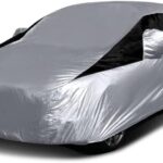 Titan Lightweight Poly 210T Car Cover for Compact Sedans 176-185". Waterproof, UV Protection, Scratch Resistant, Driver-Side Zippered Opening. Fits Corolla, Sentra, Cruz and More.