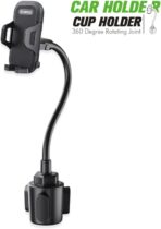 Esoulk Car Cup Phone Holder, Car Phone Holder Cup Holder with 11” Long Arm, Goose Neck Cupholder Phone Holder, Adjustable Phone Holder for Car, Universal Cup Holder for Car, Cup Cradle - Image 3