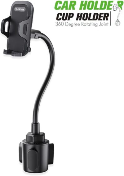 Esoulk Car Cup Phone Holder, Car Phone Holder Cup Holder with 11” Long Arm, Goose Neck Cupholder Phone Holder, Adjustable Phone Holder for Car, Universal Cup Holder for Car, Cup Cradle - Image 3