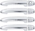 Compatible with(Just overlay Stick on, NOT for SNAP IN Replacement) 4 Chrome Door Handle Covers for Toyota 4RUNNER 2005-2008 / AVALON 05-08 / CAMRY 2007-2011 / SIENNA 05-2012 / TACOMA 2005-2015