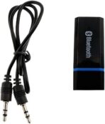 USB Bluetooth Adapter, Bluetooth USB Audio Receiver Wireless Adapter for Home/Car Stereo System, Portable Speakers with AUX in & 3.5mm Cable (Black) - Image 3