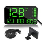 Digital Universal GPS HUD Speedometer Display GPS Head Up Dispaly Speedometer Car Truck Odometer with Over Speed Warning/Car Clock / 5.4in Large Screen KingNeed C90