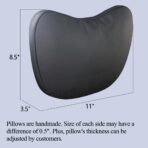 TESBEAUTY Nappa Leather Headrest Pillow 2 Packs for Tesla Neck Pillow Uniquely Designed for Tesla Model Y/3/S/X Tesla Car Neck Support Cushion for People Under 5'7" Black - Image 5