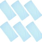 6pcs Light Blue Microfiber Car Care Towels for Car Drying and Window Cleaning Ultra Absorbent Soft