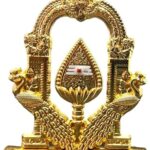Decorative Gold Plated Murugan Vel with Peacock for Car Dashboard Pack of 1 by Divine-Interiors