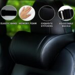Car Headrest Neck Pillow Support Memory Foam Ergonomic Design Accessory for Driving Seat Fatigue Relief Compatible with Model S X 3 Y & Cybertruck - 1 Piece - Image 7