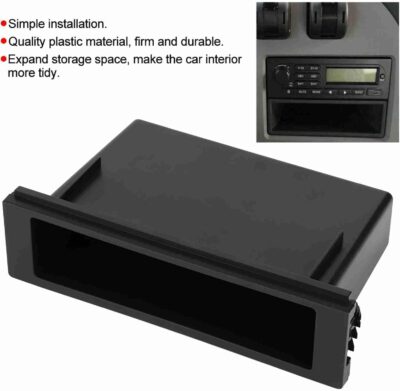 Car Stereo Radio Storage Box for 1Din, Universal Dashboard, Plastic, 7.4x4.2x2. Inch - Image 3