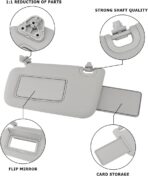 INTGET Driver Side Sun Visor for Nissan Sentra 2013 2014 2015 2016 2017 2018 2019 Accessories Cloth Car Sun Protection Visors Replacement with Mirror (for Unlighted Version) - Image 3