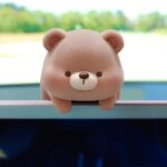 Cute Furry Animal Rear View Mirror Accessories, Car Dashboard Ornament Center Screen Decoration Rearview Mirror Charm, Car Accessories Interior Decor for Women/Men