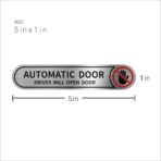 8 Pieces Automatic Door Driver Will Open Door Stickers for Cars, Brushed Silver,5inx1in - Image 3