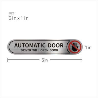 8 Pieces Automatic Door Driver Will Open Door Stickers for Cars, Brushed Silver,5inx1in - Image 3