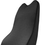 Tektrum Orthopedic Entire Back Support Full Lumbar Cushion for Car & Headrest Neck Pillow Kit - Ergonomic Thick 3D Design Fit Body Curve - Back, Neck Pain Relief, Improve Posture -Black (012011-A)
