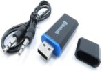 USB Bluetooth Adapter, Bluetooth USB Audio Receiver Wireless Adapter for Home/Car Stereo System, Portable Speakers with AUX in & 3.5mm Cable (Black) - Image 2