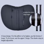 TESBEAUTY Nappa Leather Headrest Pillow 2 Packs for Tesla Neck Pillow Uniquely Designed for Tesla Model Y/3/S/X Tesla Car Neck Support Cushion for People Under 5'7" Black - Image 2