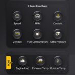 Car Head Up Display HUD with Dual Screen Linkage and Floating Projection, OBD2 Interface Speedometer Tachometer Temperature Gauge Compatible with Most 12V Vehicles After 2004, Black - Image 6