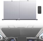 2026 Upgraded Automatic Retractable Sunshade for Car,Retractable Sunshade for Car Windshield Roller Shades for 99% UV Blocking Protects and Heat Protection 27x53inch (1 Set)