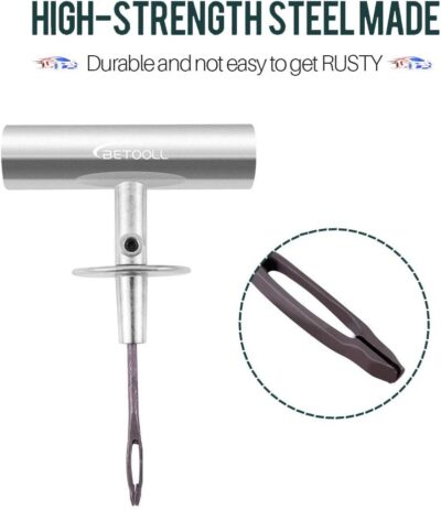 BETOOLL Tire Repair Kit, 24 Pcs Professional Heavy Duty Universal Emergency Flat Tire Repair Kit to Fix Punctures, for car Motorcycle, Truck, Golf Cart, ATV, Tractor, ARB, RV, SUV, Trailer etc. - Image 4