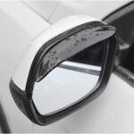 2 PCS Mirror Rain Visor Eyebrow, Waterproof PVC Auto Exterior Rear View Mirror Rain Visor Guard, Rainproof Side Mirror Rain Visor Eyebrow Cover for SUV Truck, Car Accessories (Black)