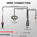Dirt Bike Light Bar Kit, 4 Modes White Yellow Combo Front LED Headlight Kit with Strobe Universal for Dirt Bike Pit bike Ski-D oo G4 Motocross - Image 4