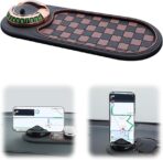 Multifunctional Car Anti-Slip Mat, Dashboard Mat with Temporary Parking Number Display, One-Size-Fits-All Anti-Slip Car Mat with 360° Rotatable Phone Bracket (Style B-1)