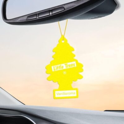 LITTLE TREES Car Air Freshener | Hanging Paper Tree for Home or Car | Vanillaroma | 3 Pack - Image 4