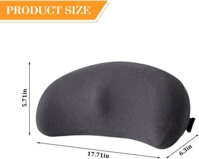 Car Lumbar Support Pillow, Memory Foam Comfortable Vehicle Seat Cushion for Driving, Sciatica Tailbone Pain Relief Driver Seat Pad, Universal Automotive Accessories (Dark Grey) - Image 2