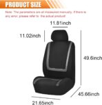 Car Seat Covers, Breathable Comfortable Automotive Seat Protectors, Anti-Slip 2 Front Seats Covers Airbags Compatible, Universal Washable Vehicle Accessories for Car, Truck, SUV (Black/Grey) - Image 2